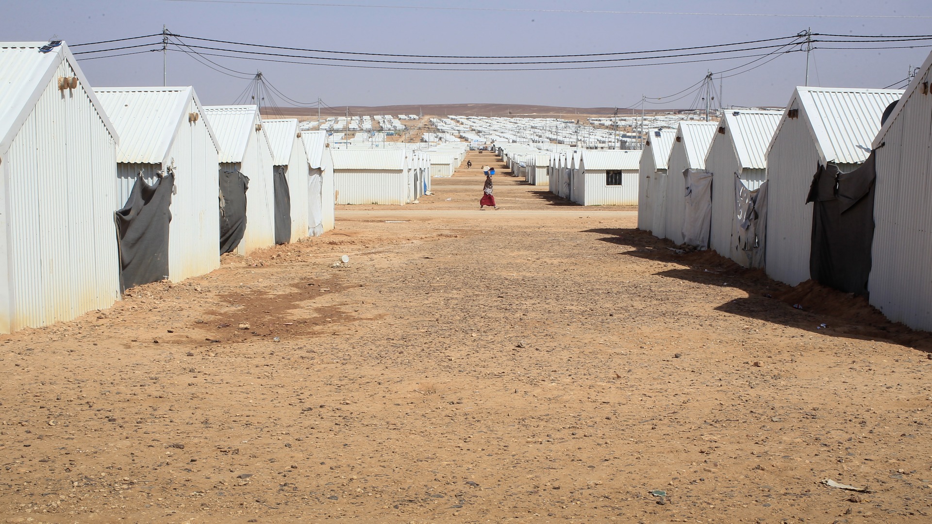 A refugee camp in Jordan, home to thousands of Syrian refugees.