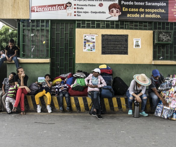 Venezuelan migrants arrive in the northeastern Colombian border city of Cúcuta.