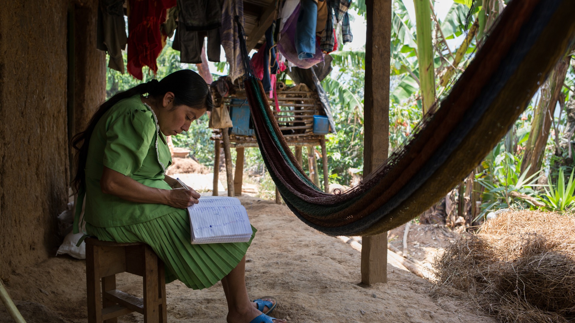 María Josefina serves as secretary of her local seed bank, an Action Against Hunger project that aims to promote diet diversity and stabilize food prices.