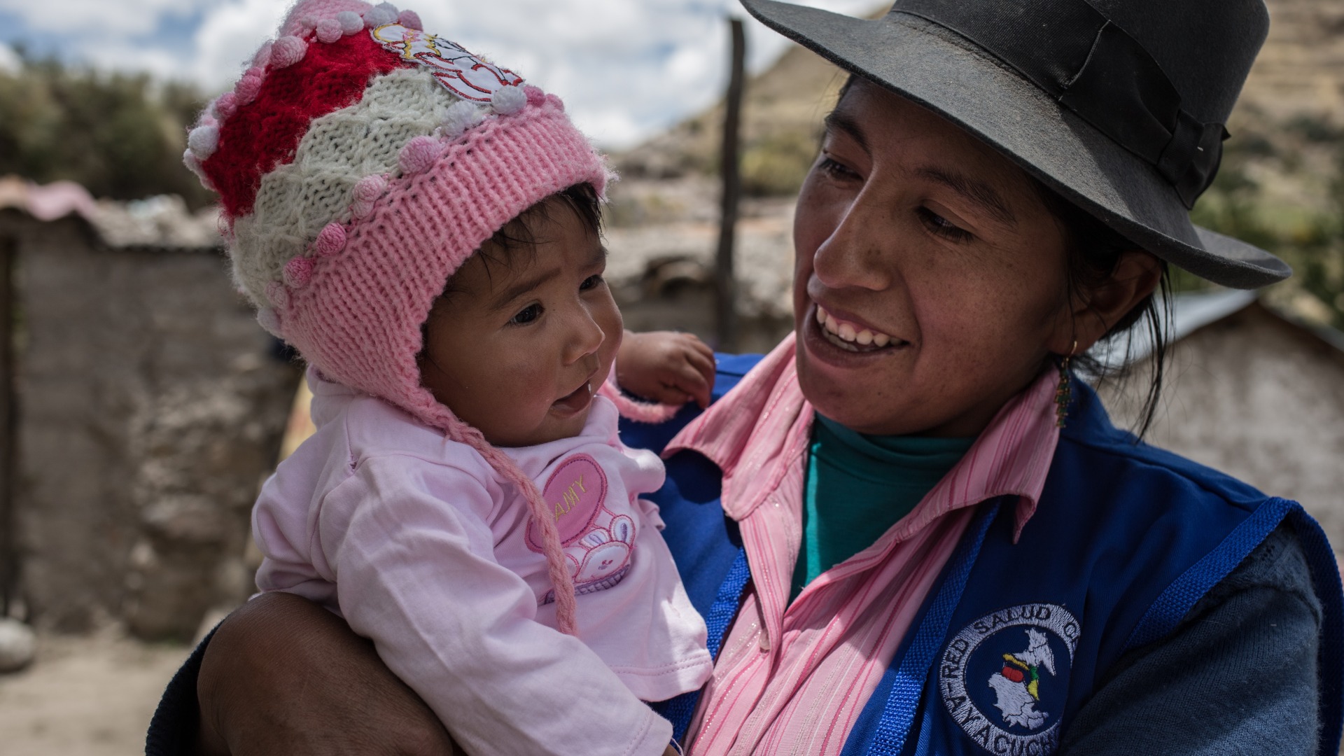 In Santiago de Lucanamarca, Peru, one in three children suffer from chronic malnutrition. On the day this photo was taken, a Action Against Hunger-trained health promoter and nurse traveled from home to home, checking up on children, talking with parents, and spreading messages on heath, hygiene, and nutrition.