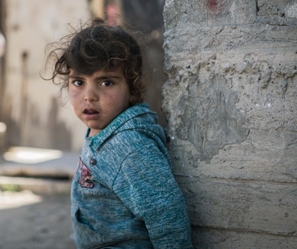 A Syrian refugee child in Lebanon.