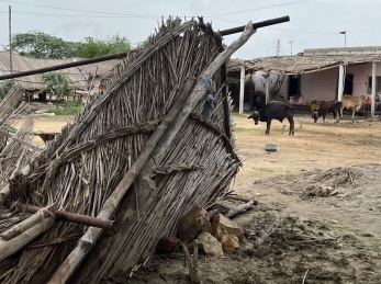 Destruction from the floods in Sindh.