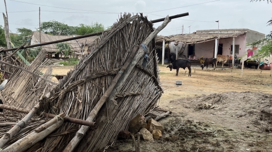 Destruction from the floods in Sindh.