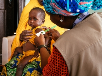 In the village of Kaluwa, Yobe State, Nigeria, Action Against Hunger health and nutrition activities in a building intended to house a health establishment, but which is not functioning.