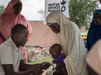 An Action Against Hunger nutrition screening in Mayahi, Niger