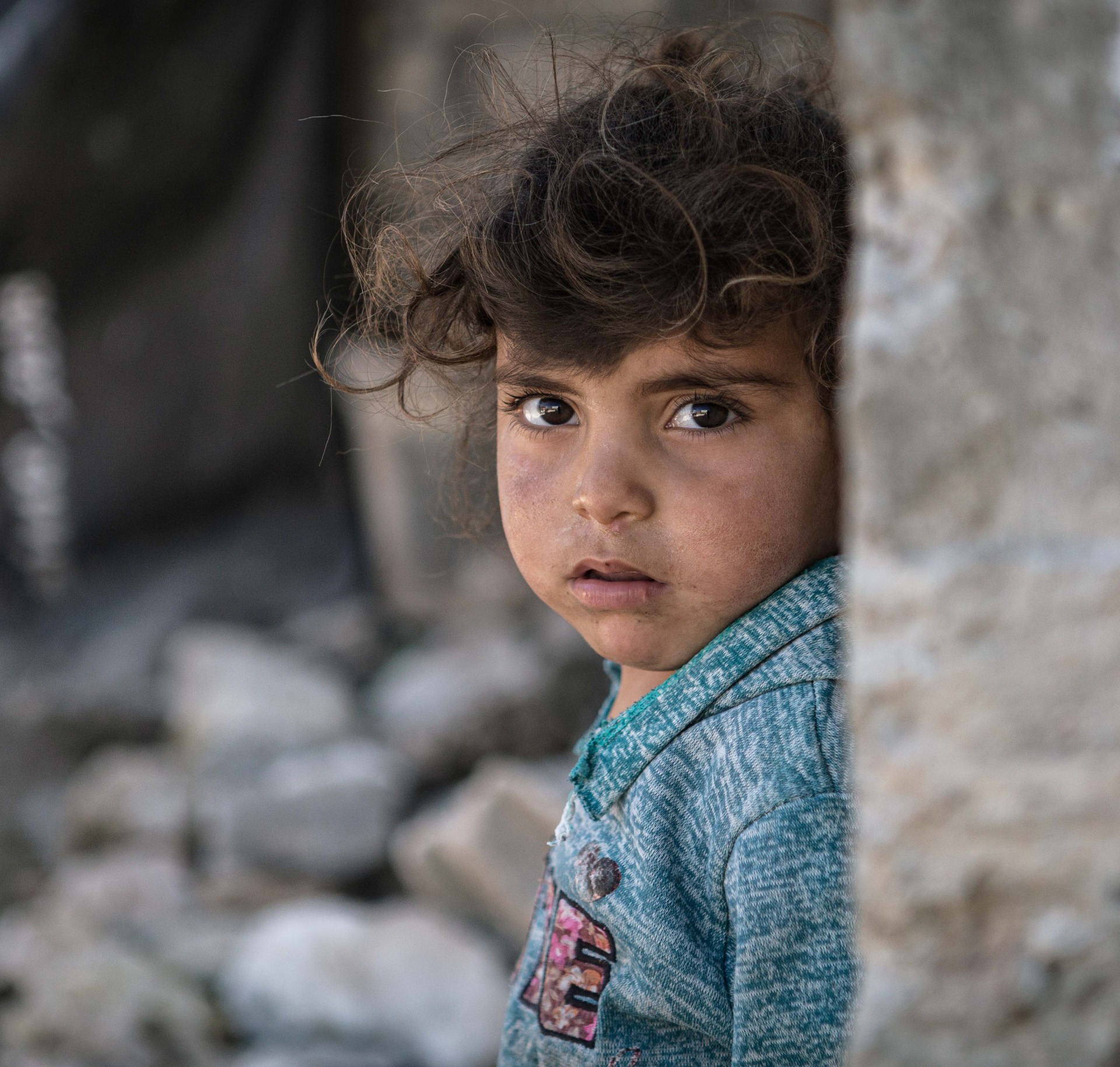 A Syrian refugee child in Lebanon.